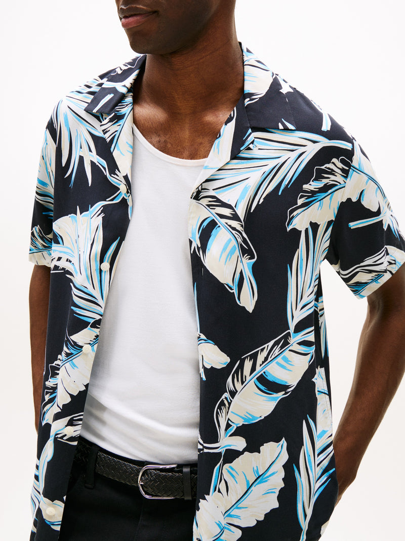 Regular Fit Poplin Print Shirt