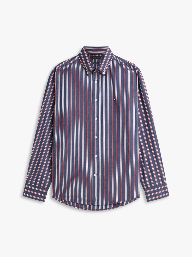 Regular Fit Stripe Poplin Shirt