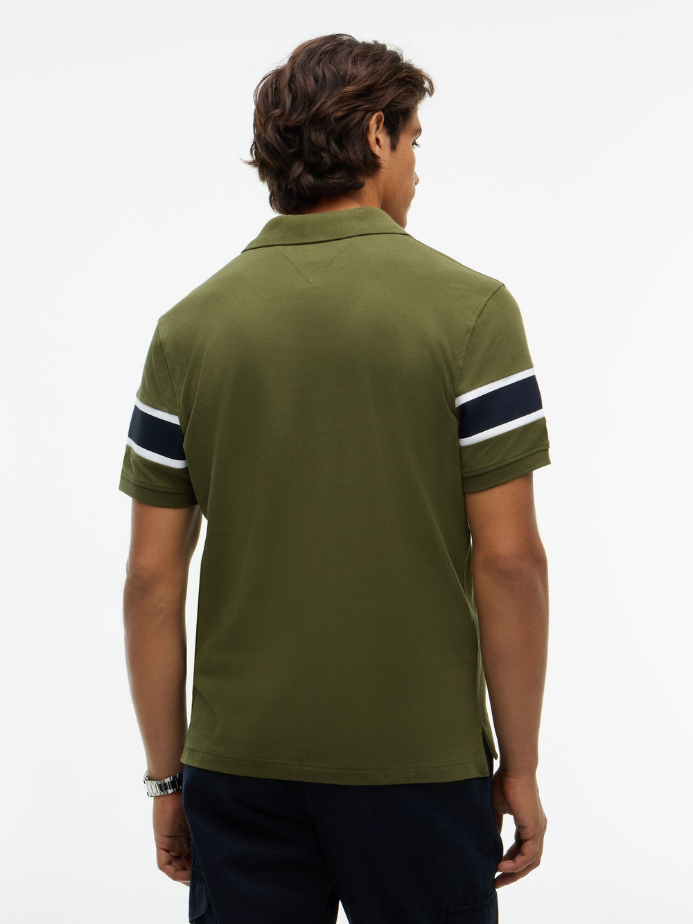 Regular Fit Sleeve Taped Pique Polo