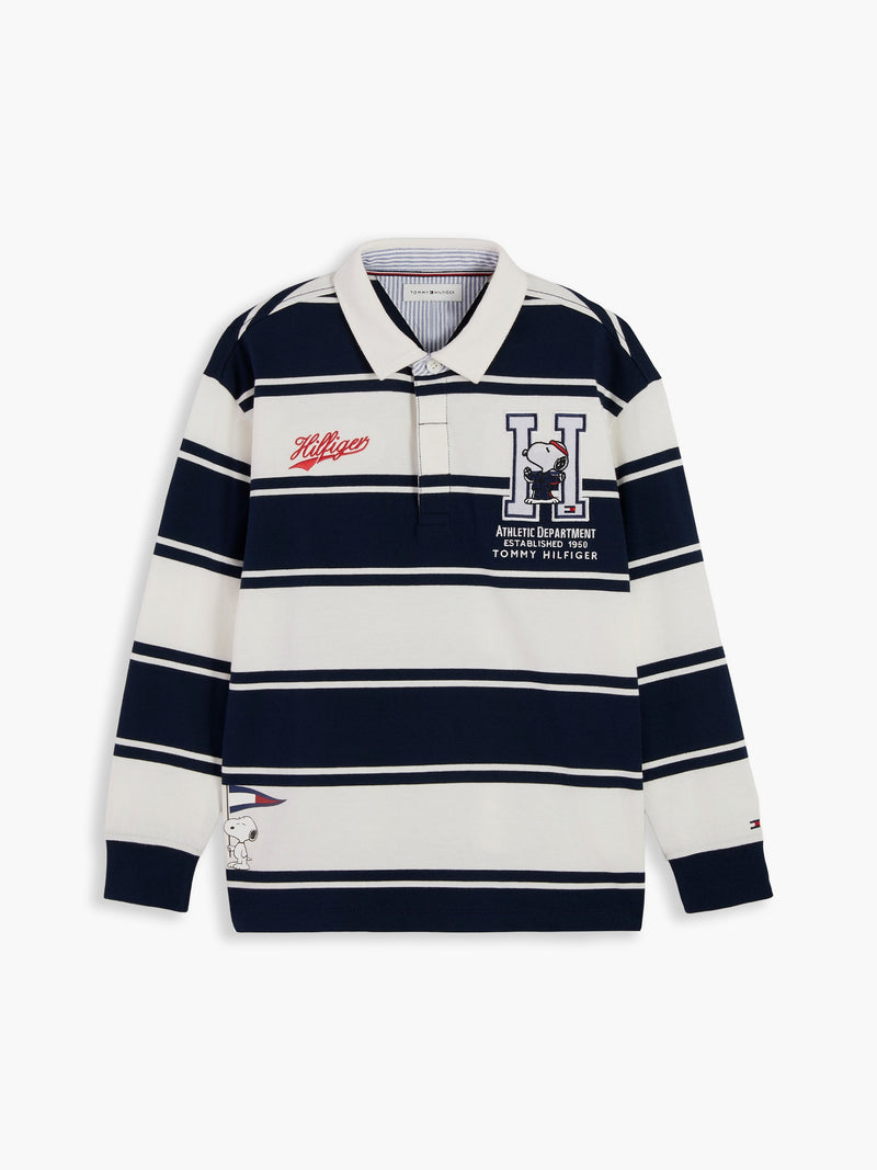 Kids Long-Sleeve Stripe Peanut Polo