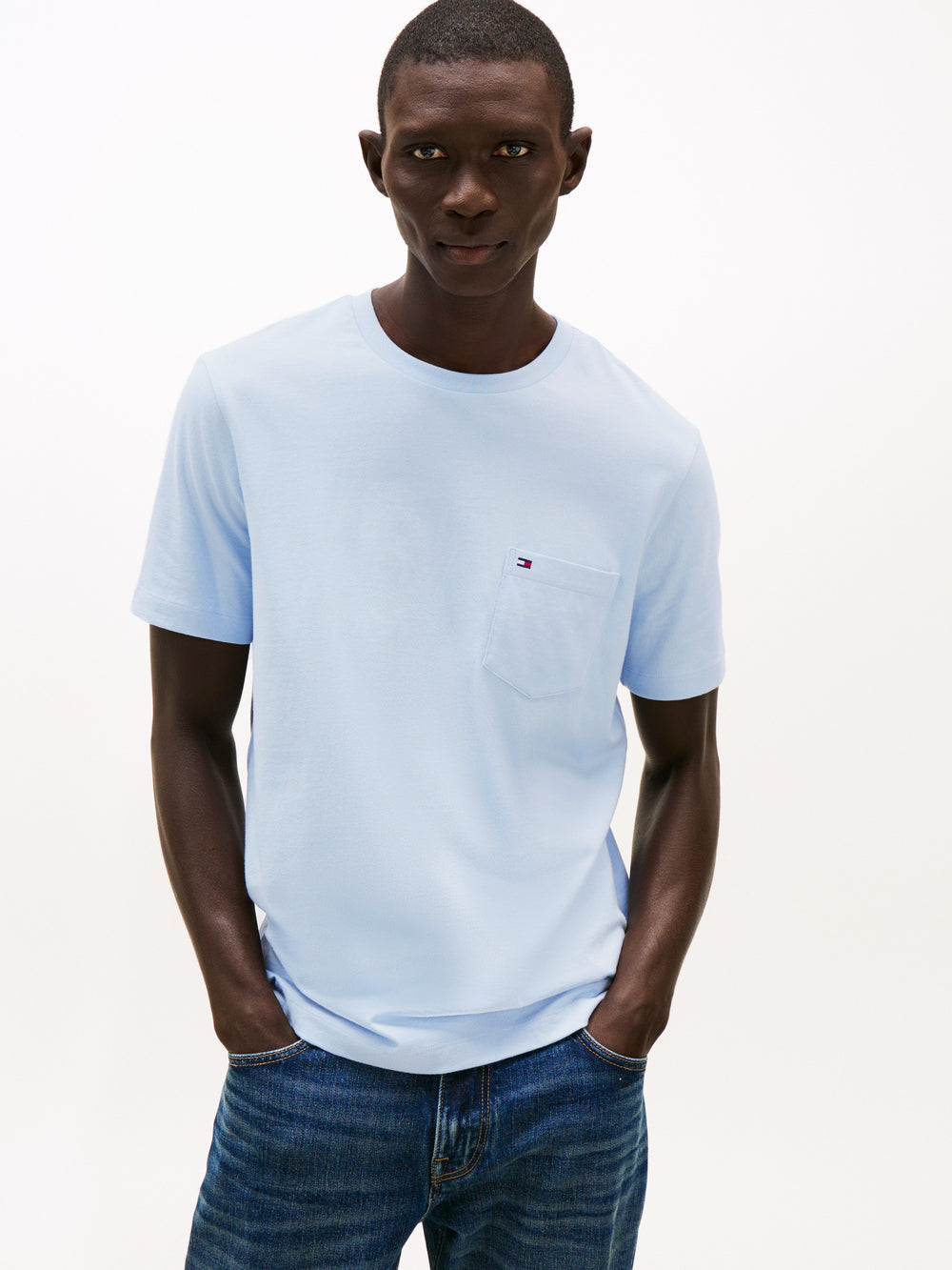 Regular Fit Solid Pocket Tshirt