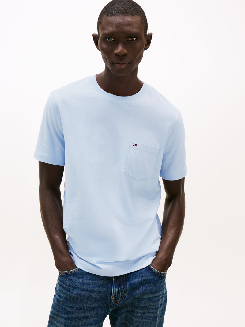 Regular Fit Solid Pocket Tshirt