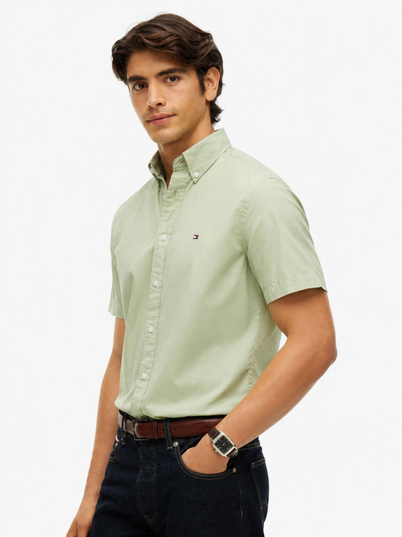 Regular Fit Solid Poplin Shirt