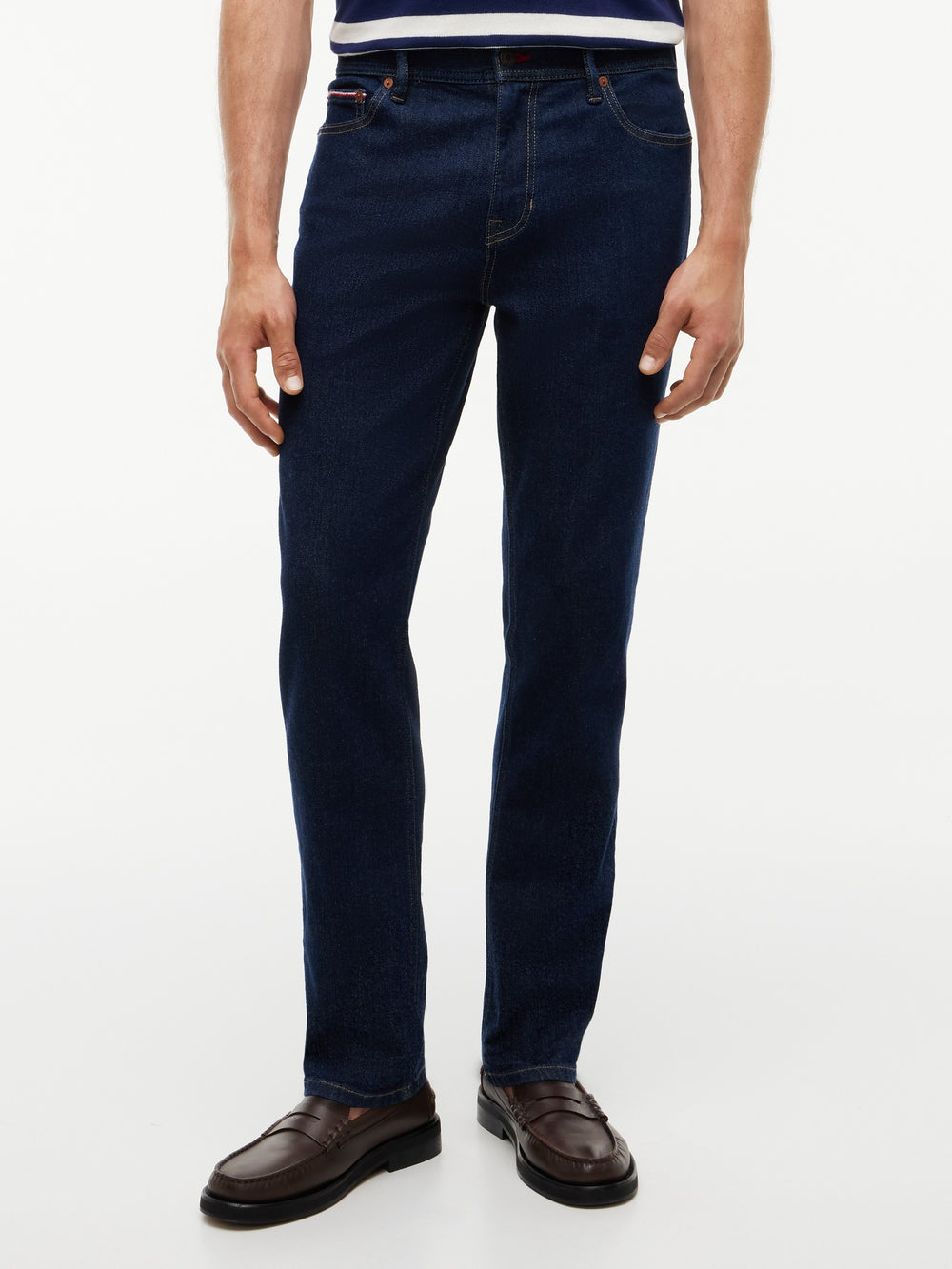 Men Denton Slim Straight Dark Wash Jeans