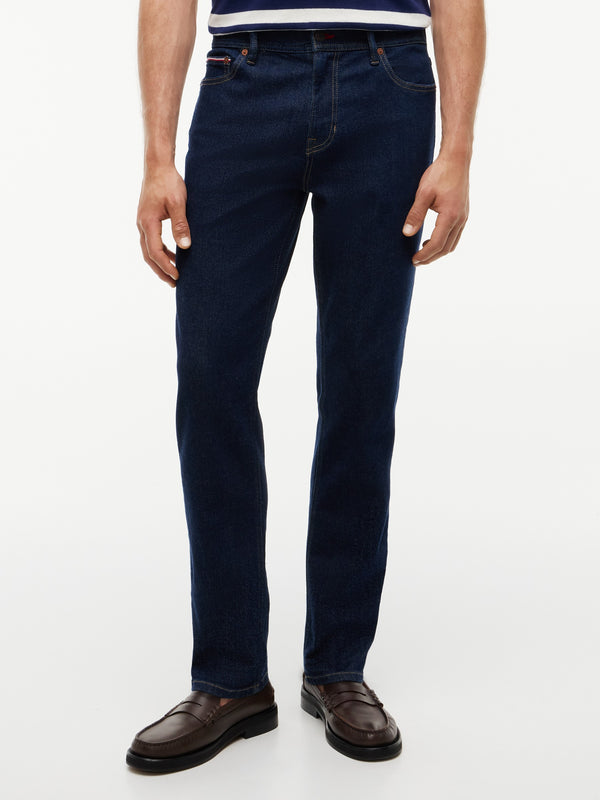 Men Denton Slim Straight Dark Wash Jeans