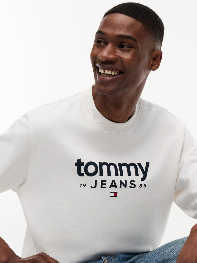 Regular Fit Suede Terry Crew Neck Sweatshirt