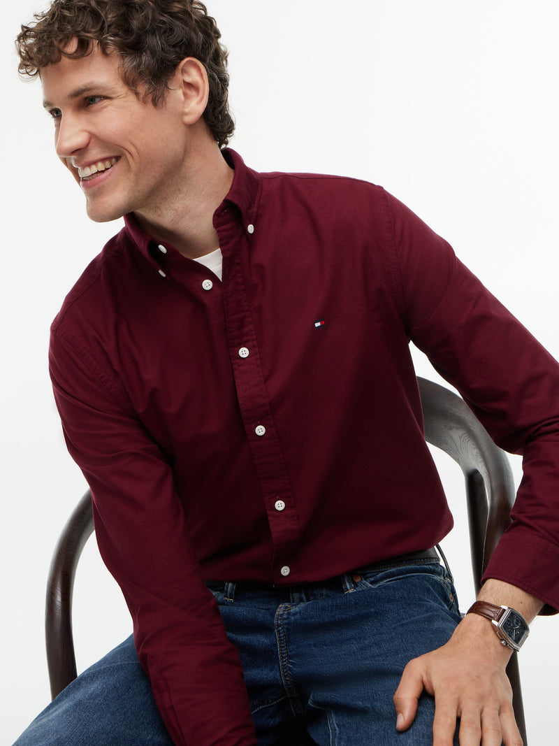 Regular Fit Solid Oxford Shirt