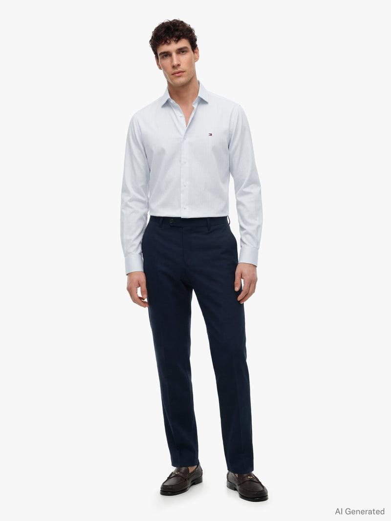 Slim Fit Print Poplin Shirt