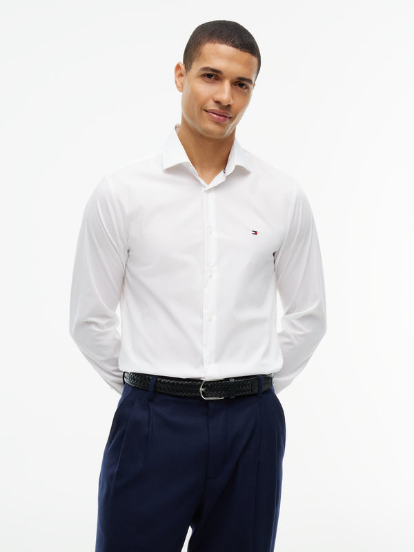 Slim Fit Solid Poplin Shirt