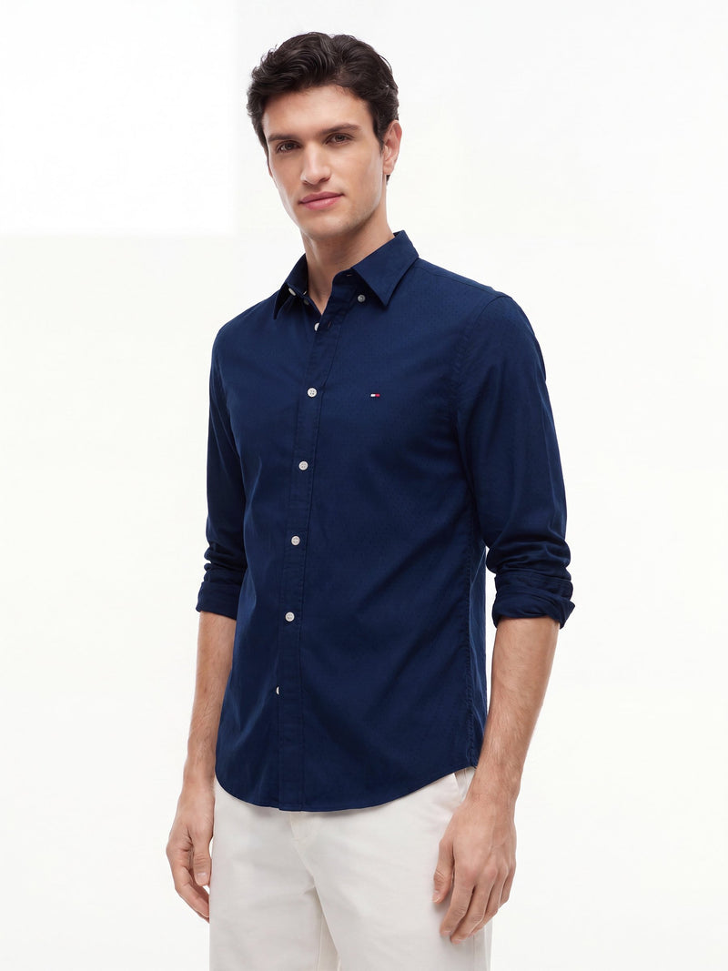 Slim Fit Texture Poplin Shirt