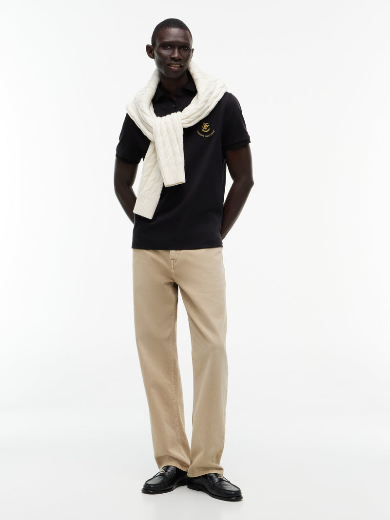 Regular Fit Interlock Badge Polo
