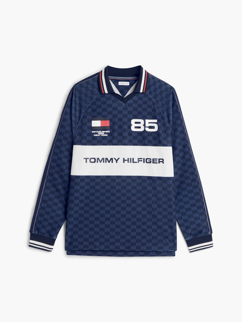 Relaxed Fit Printed Rugby Polo