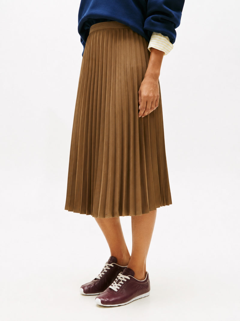Women Solid Pleated Skirt