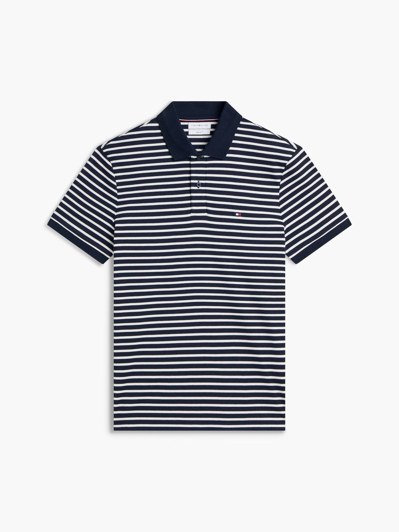Regular Fit Striped Liquid Cotton Polo