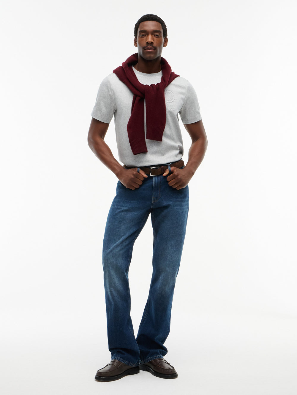 Men Warren Bootcut Boot Cut Dark Wash Jeans