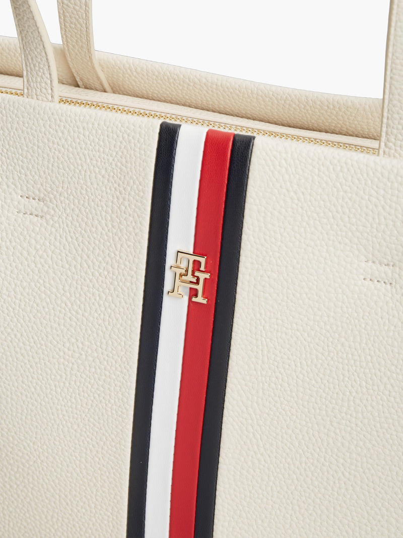 Stripes Pu Trapeze Bag