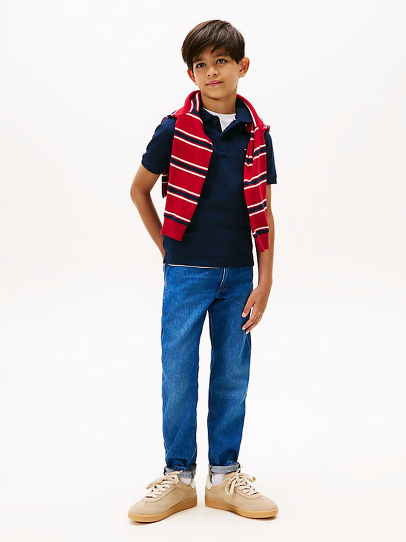 Kids Solid Interlock Polo