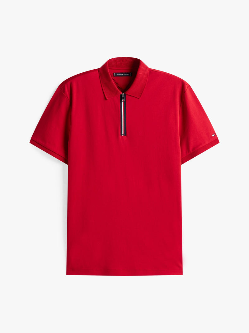 Regular Fit 1/4 Zip Interlock Polo