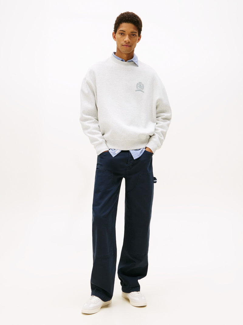 90S Fit Brushed Fleece Crew Neck Sweatshirt