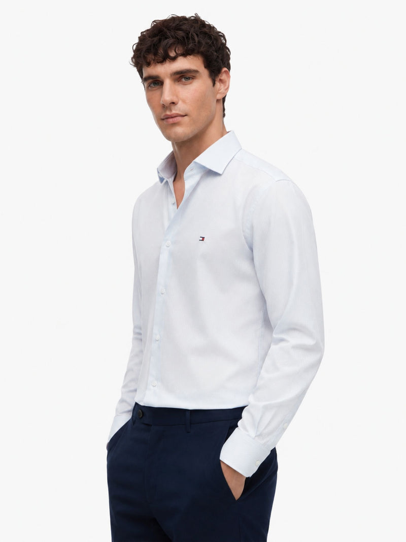 Slim Fit Print Poplin Shirt