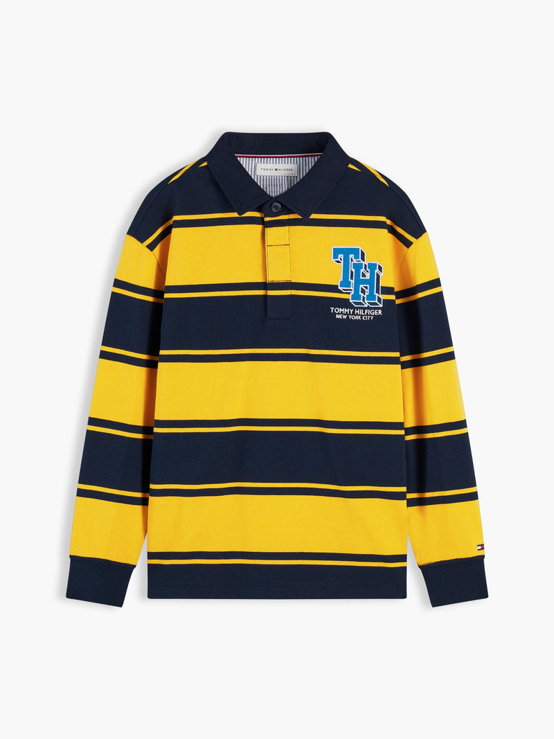 Kids Long-Sleeve Stripe Polo