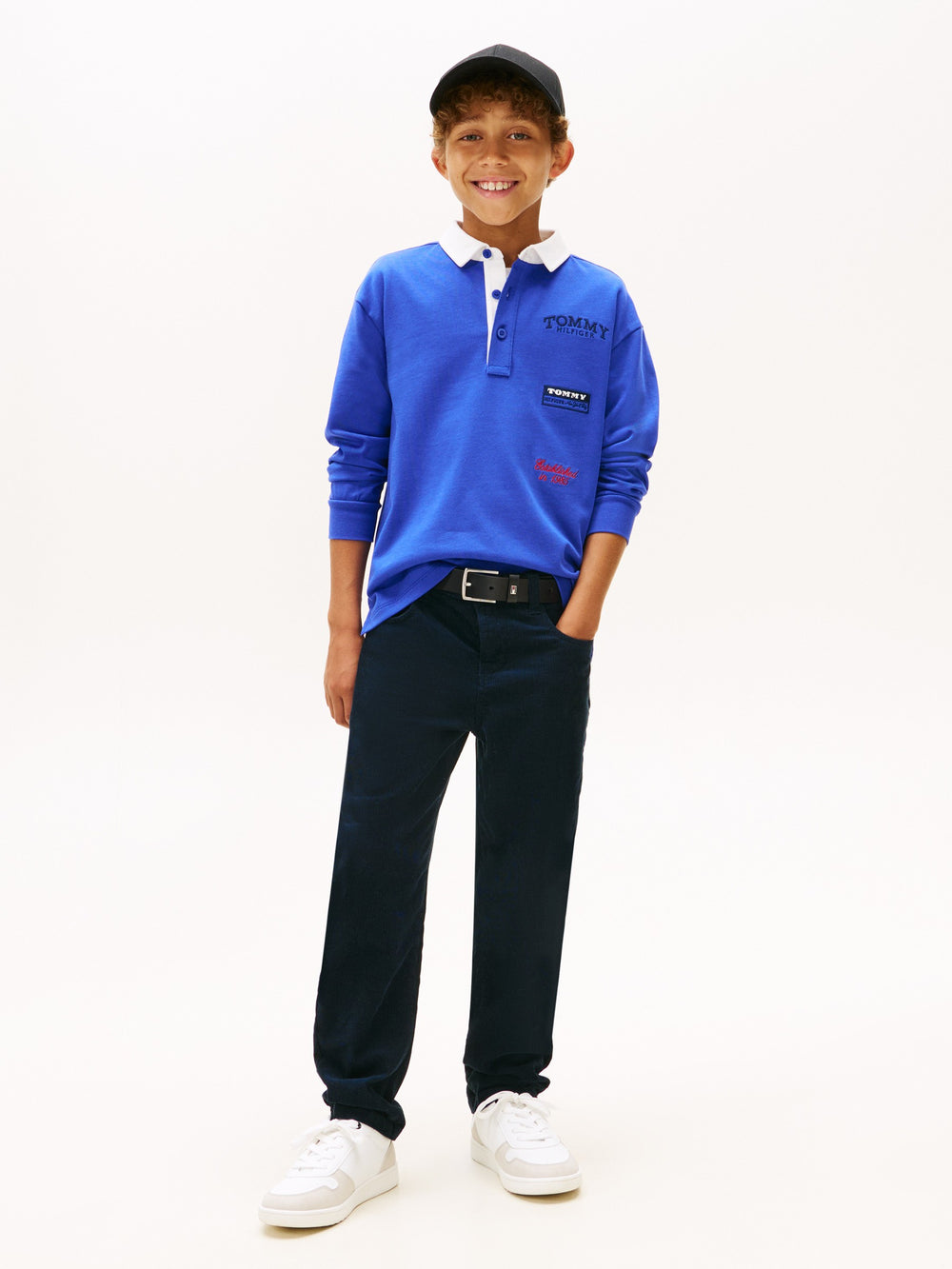 Kids Long-Sleeve Stretch Polo