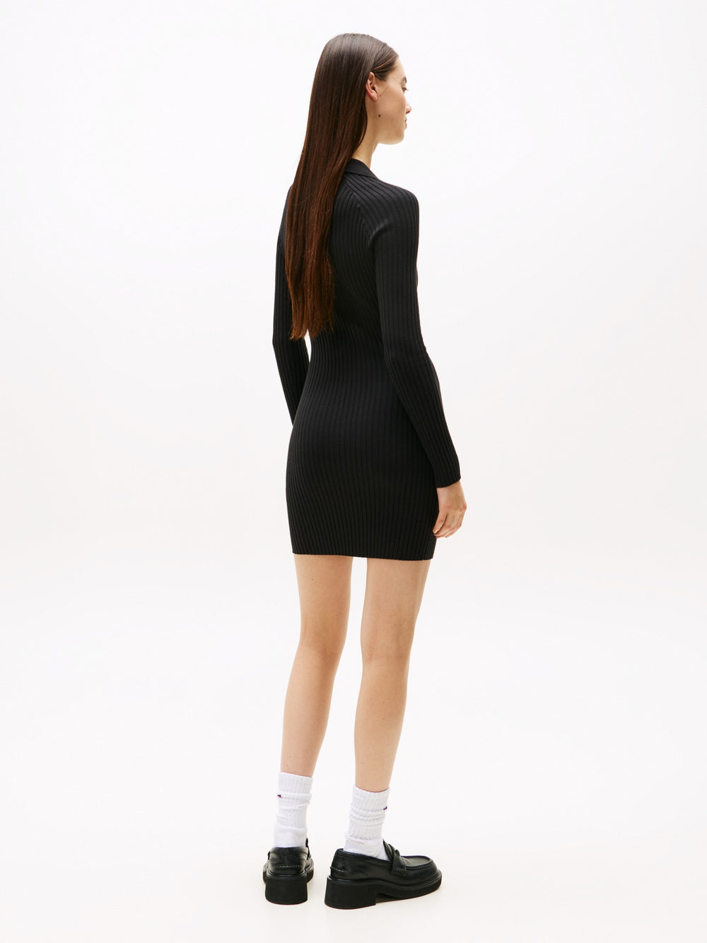 Full Sleeve Solid Sweater Bodycon Dress