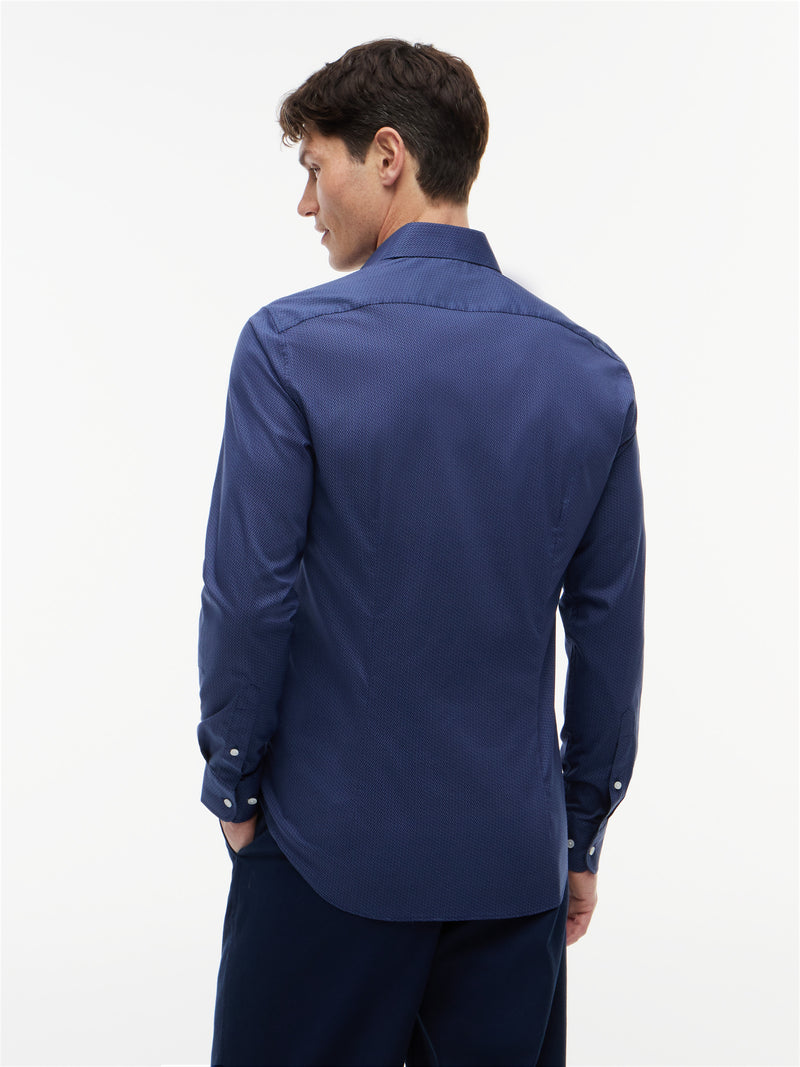 Slim Fit Print Poplin Shirt