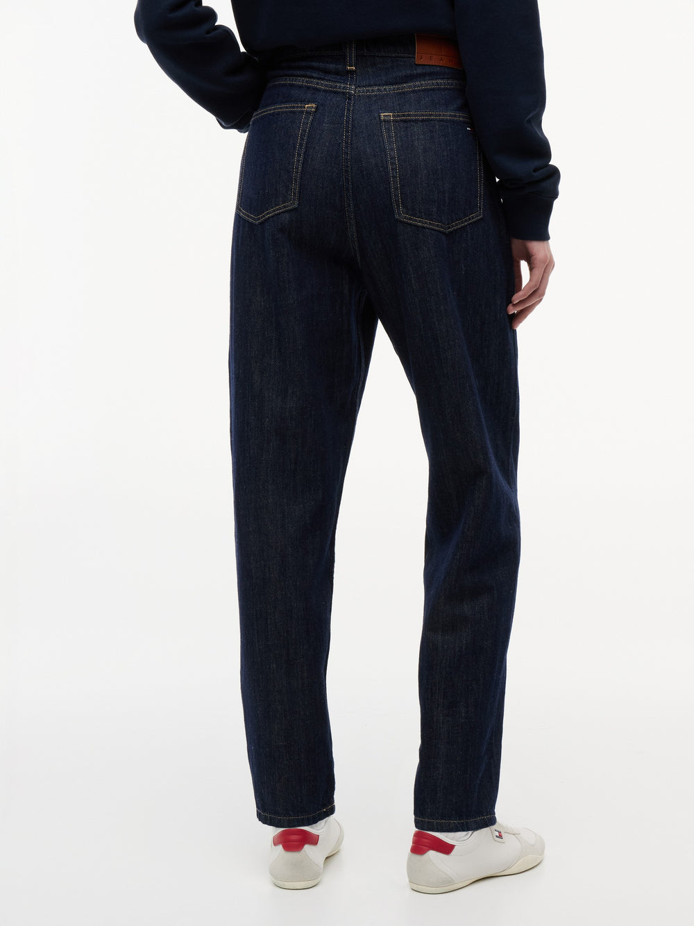Mid Rise Dark Wash Mom Jeans