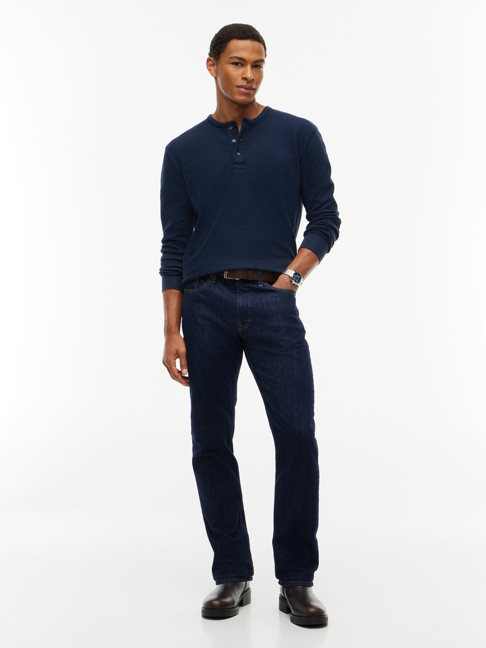 Regular Fit Henley Long Sleeve T-Shirt