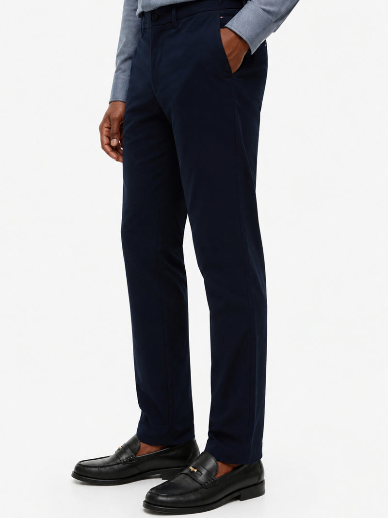 Men Denton Slim Straight Fit Knit Tech Trouser