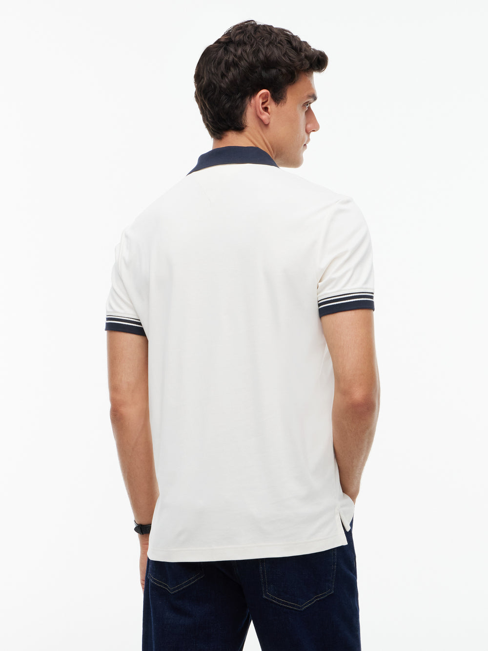 Regular Fit Contrast Collar Interlock Polo