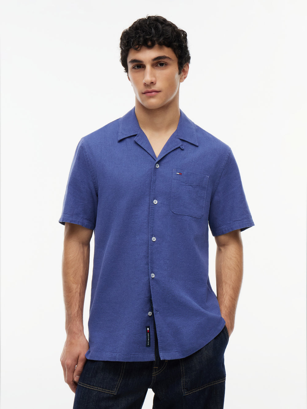 Regular Fit Solid Linen Blends Shirt