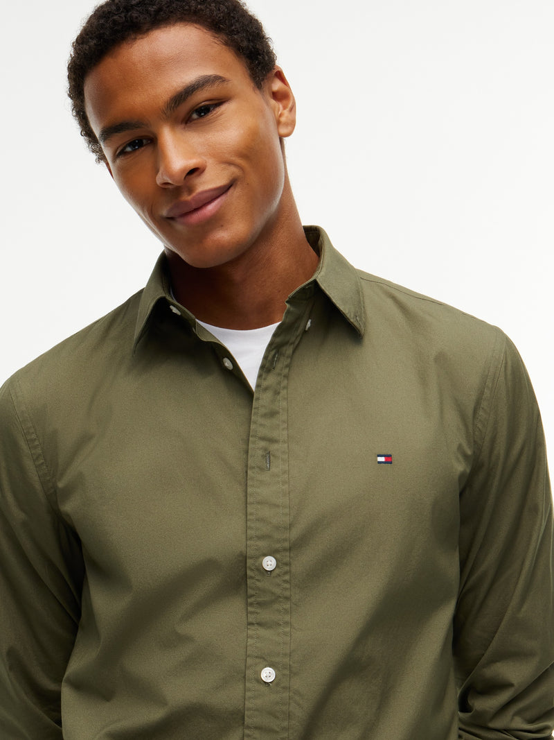 Regular Fit Solid Poplin Shirt
