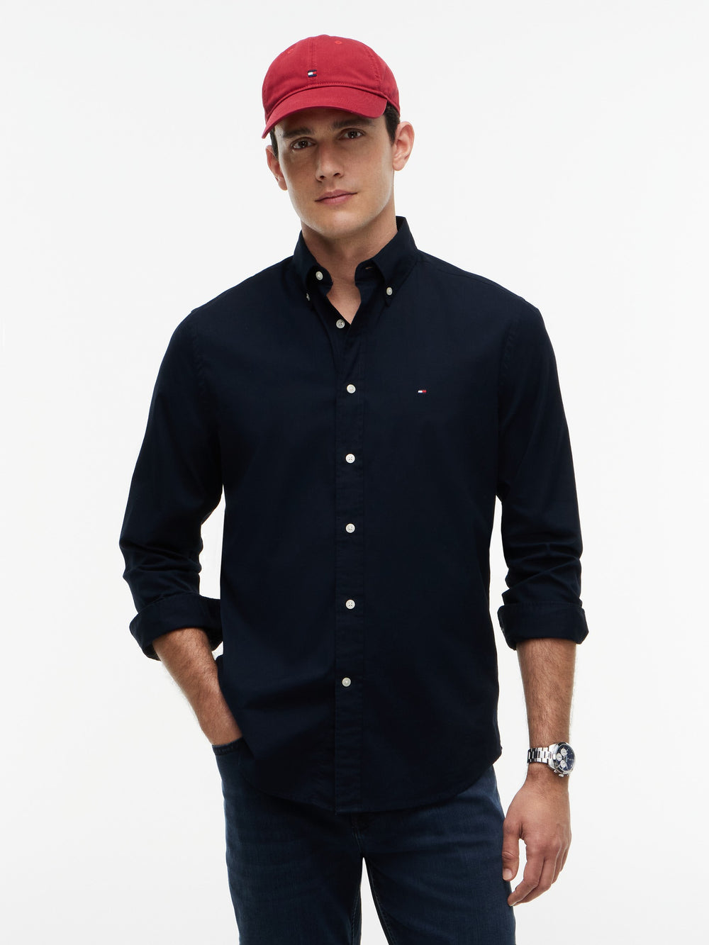 Regular Fit Solid Poplin Shirt