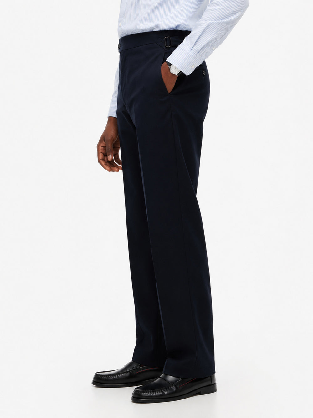 Relaxed Fit Pleated Twill Trouser