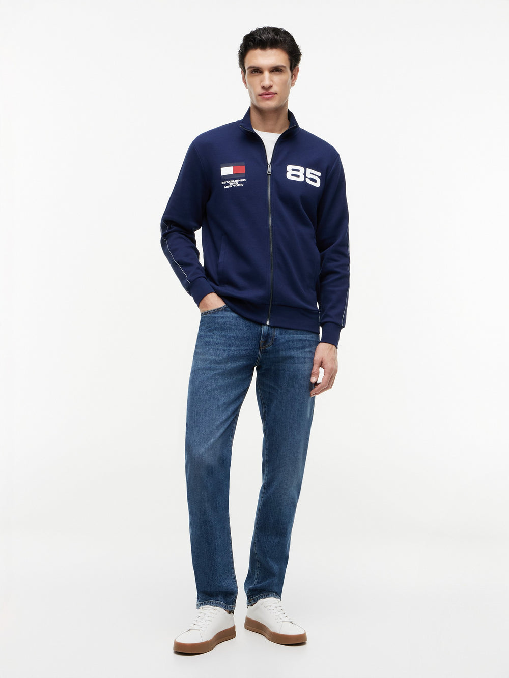 Regular Fit Zip Thru Printed Jacket