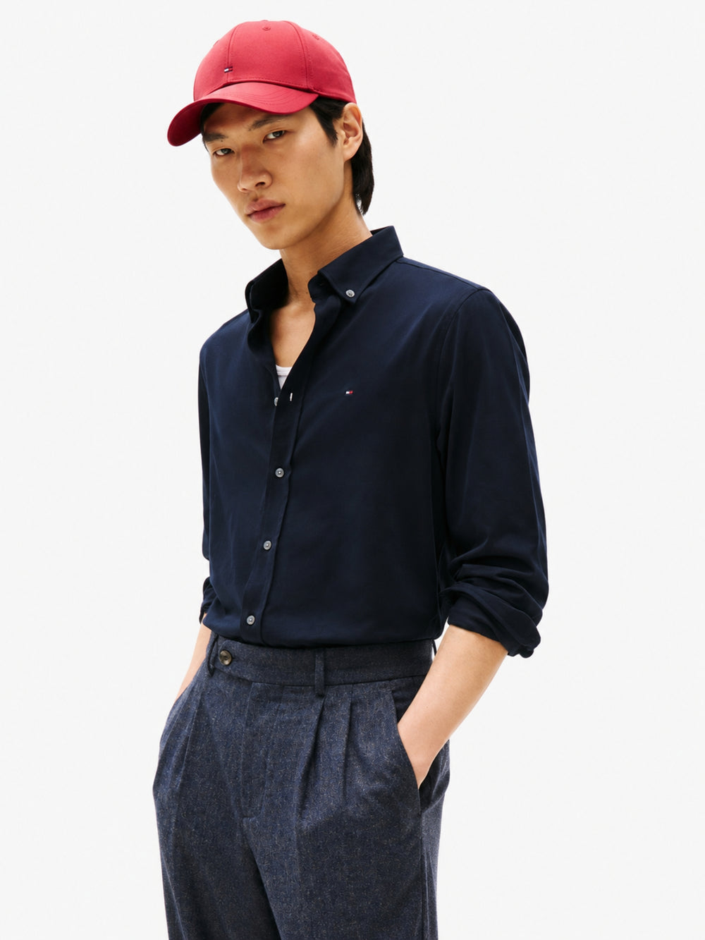 Slim Fit Solid Knit Shirt
