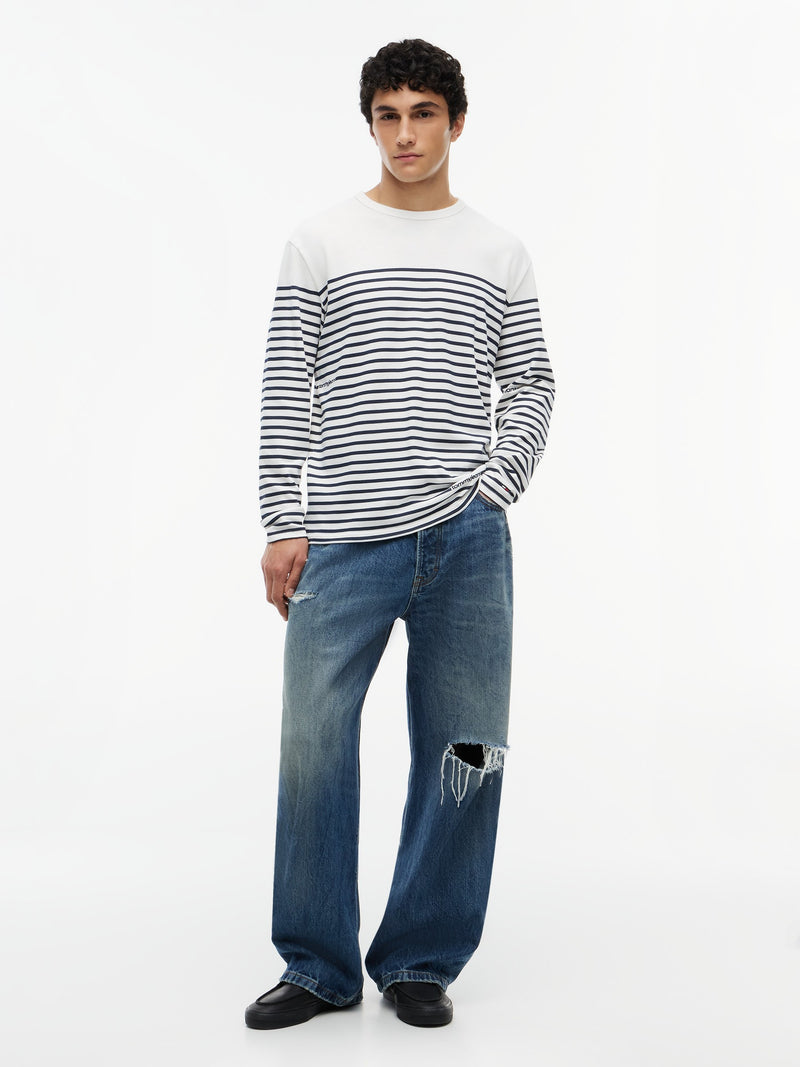 Regular Fit Stripe Long Sleeve T-Shirt