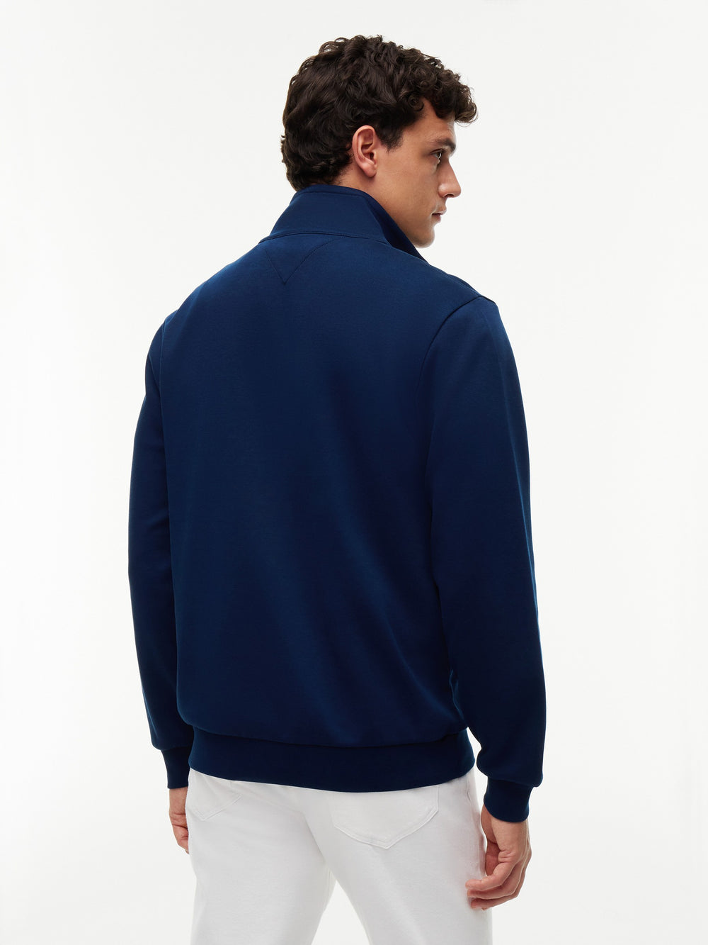 Regular Fit Quarter Zip Interlock Sweatshirt