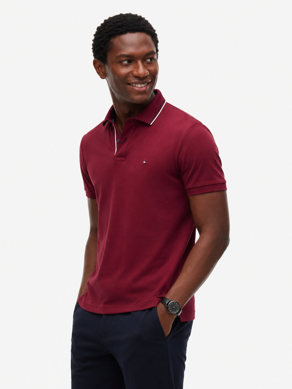 Slim Fit Interlock Polo