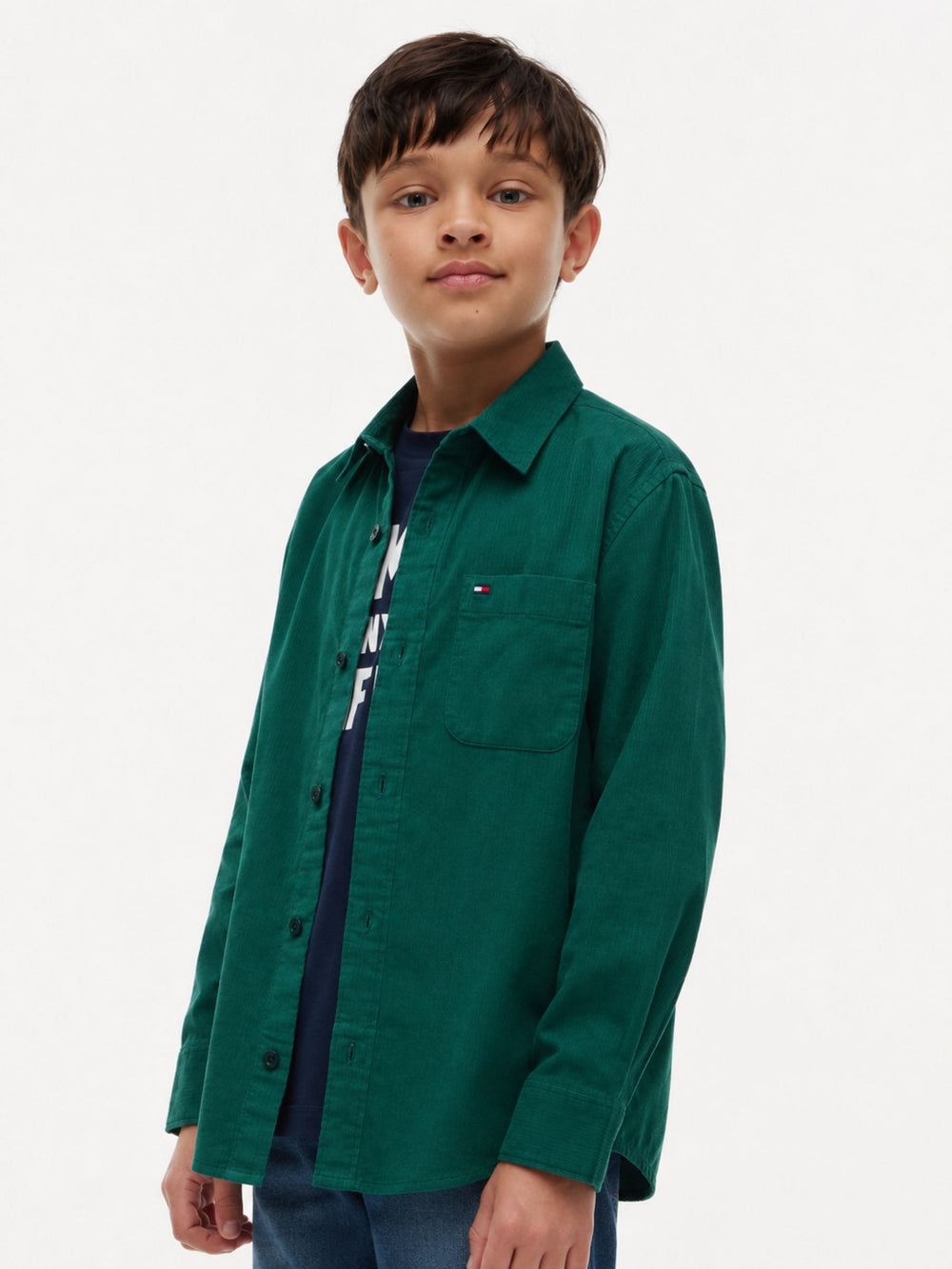 Kids Corduroy Solid Shirt