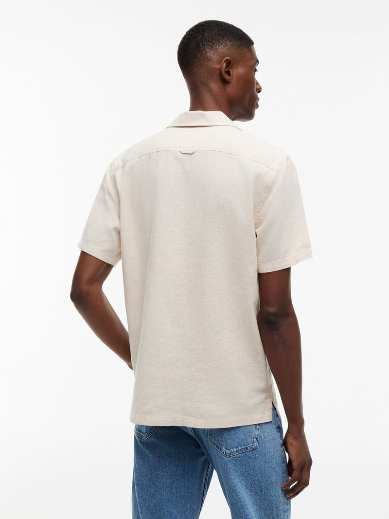 Regular Fit Solid Linen Blends Shirt