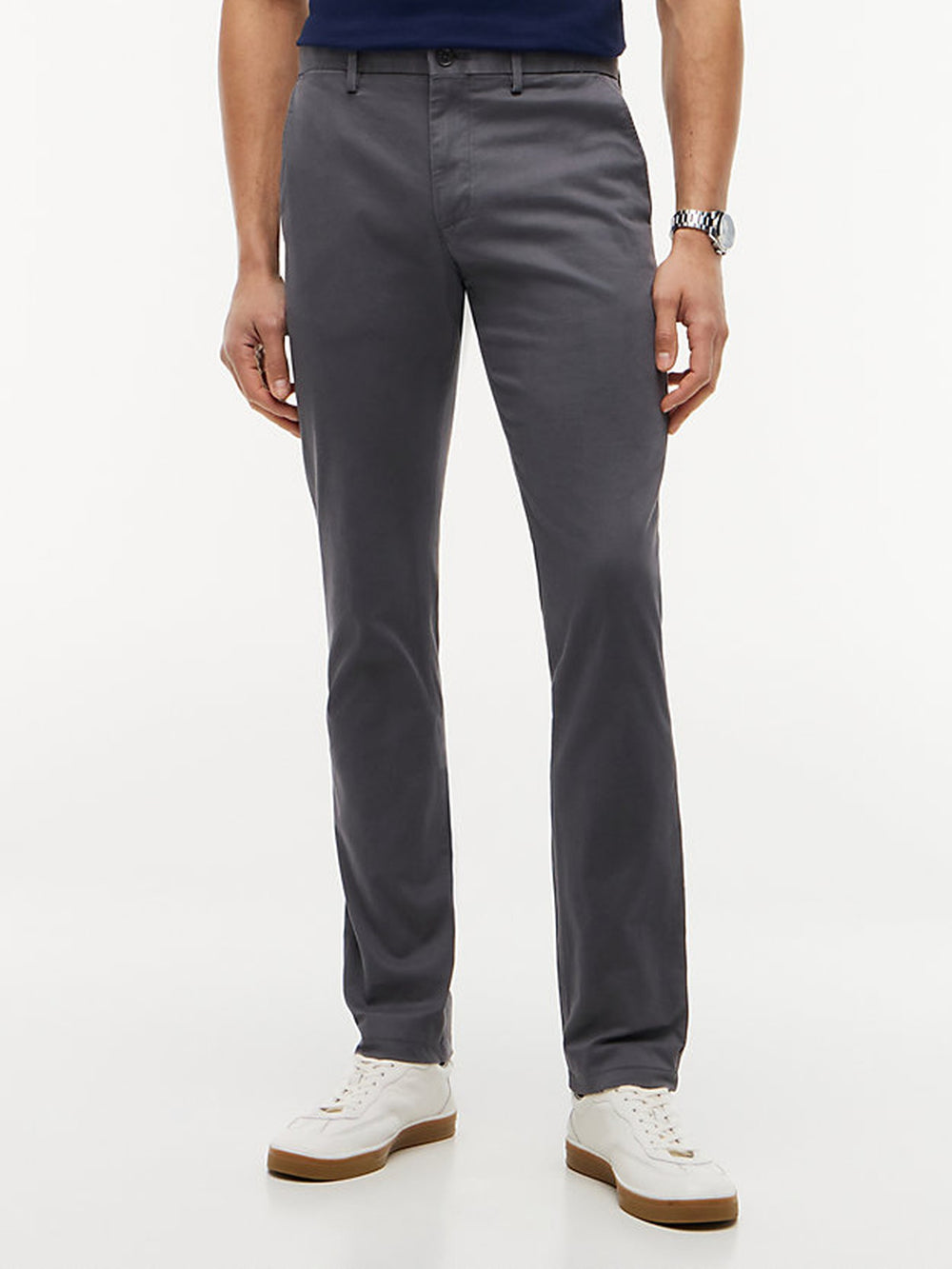 Men Slim Tapered Fit 1985 Cotton Trouser