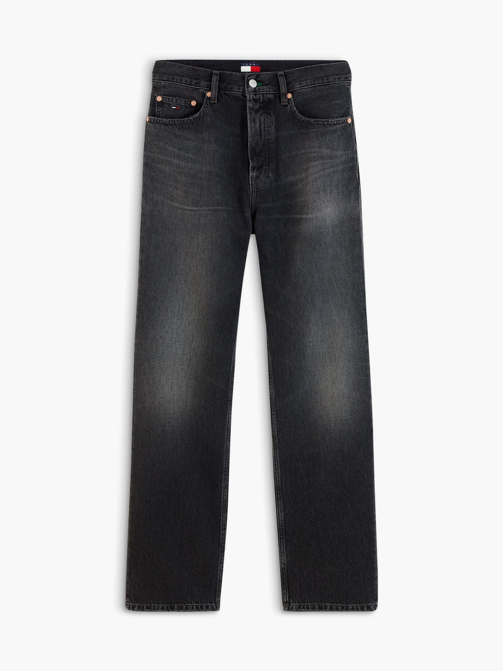 Men Otis Regular Straight Washed Black Jeans