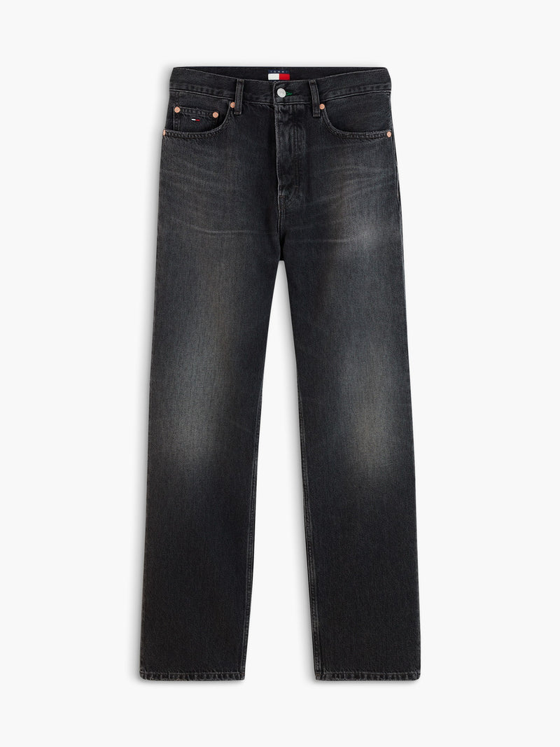 Men Otis Regular Straight Washed Black Jeans