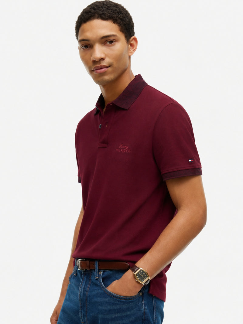 Regular Fit Pique Melange Collar Polo