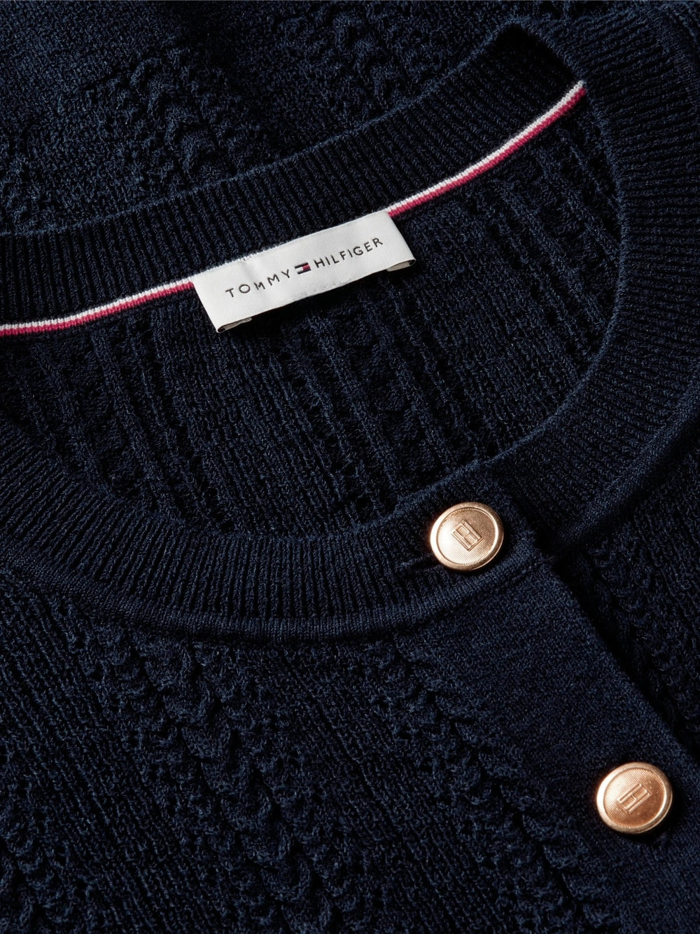 Texture Round Neck Cardigan