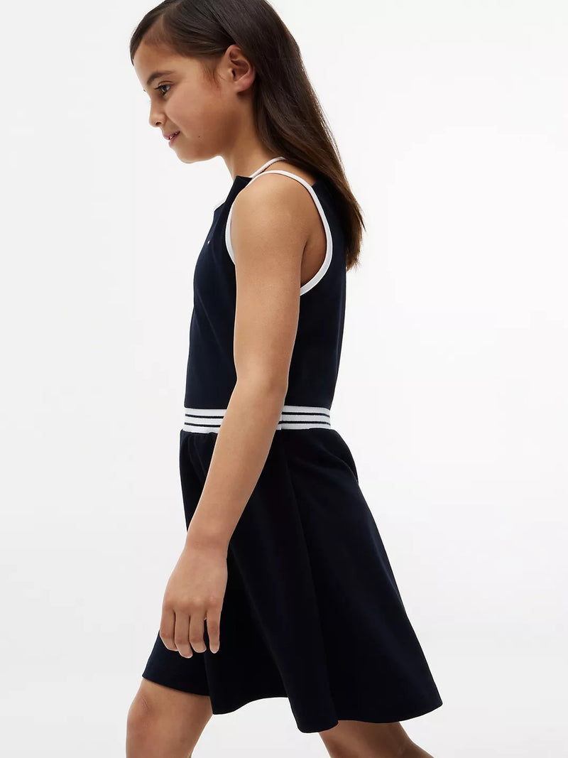 Kids Long-Sleeve Solid Knit Skater Dress