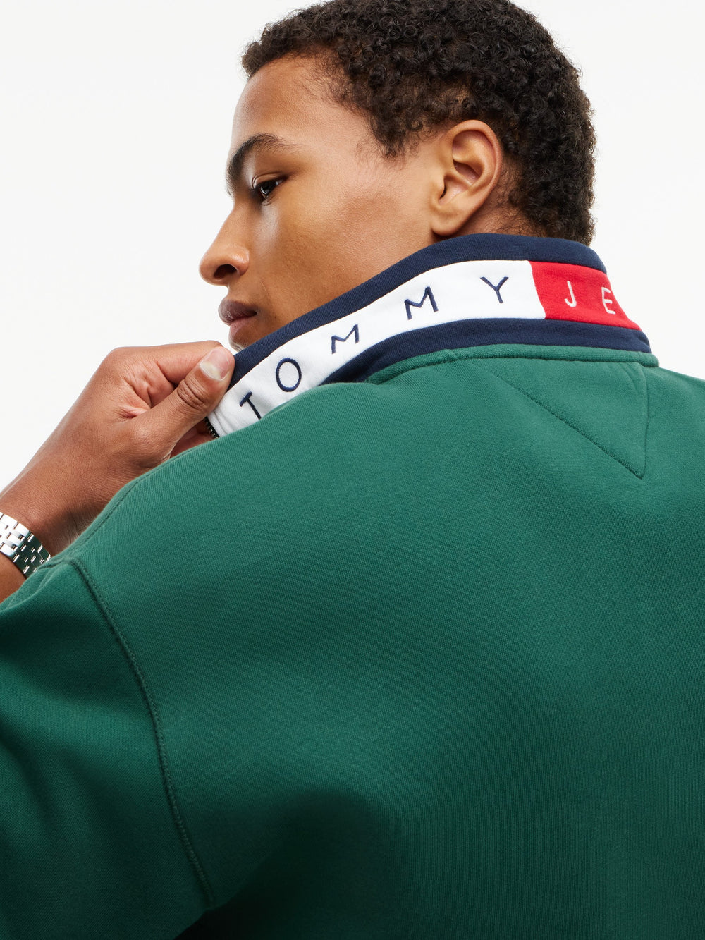 Relaxed Fit Fleece Quarter Zip Sweatshirt